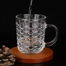 Glass Coffee & Tea Cup / Mug With Handle, Water glass (6 pcs Set / 225 ML)