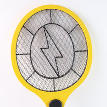 Yellow Rechargeable Electric Mosquito Killer Racket with Cable