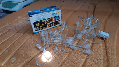 Decorative LED Lighting Chain with Crystal Water Drop Bulbs Approx 3 Mtr (1 Pc)