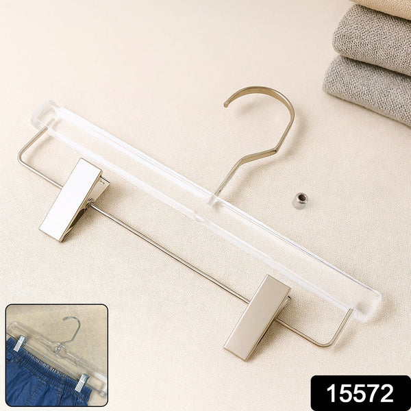 Heavy-Duty Transparent Acrylic Hanger With Adjustable Clips