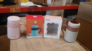 Stainless Steel Mug / Bottle Vacuum Insulated Cup with Handle & Small cup, Tumbler (550 ML) in colorful packaging.