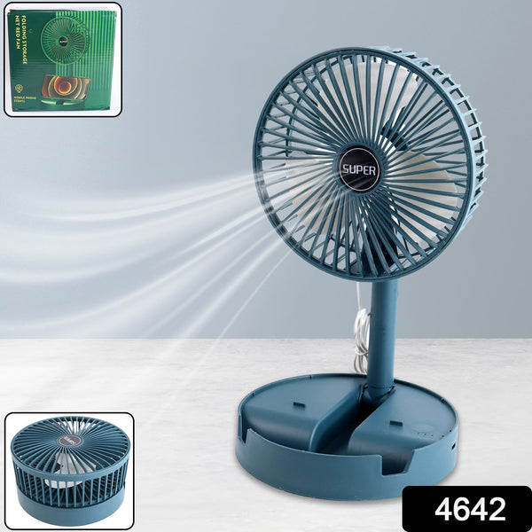 Adjustable Portable Desktop Fan - Telescopic Silent Personal Cooling for Office & Travel (Battery Not Include)
